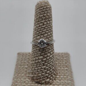 Size 7 Sterling Silver 6.5mm Or 1 Carat Moissanite Diamond Ring A2540